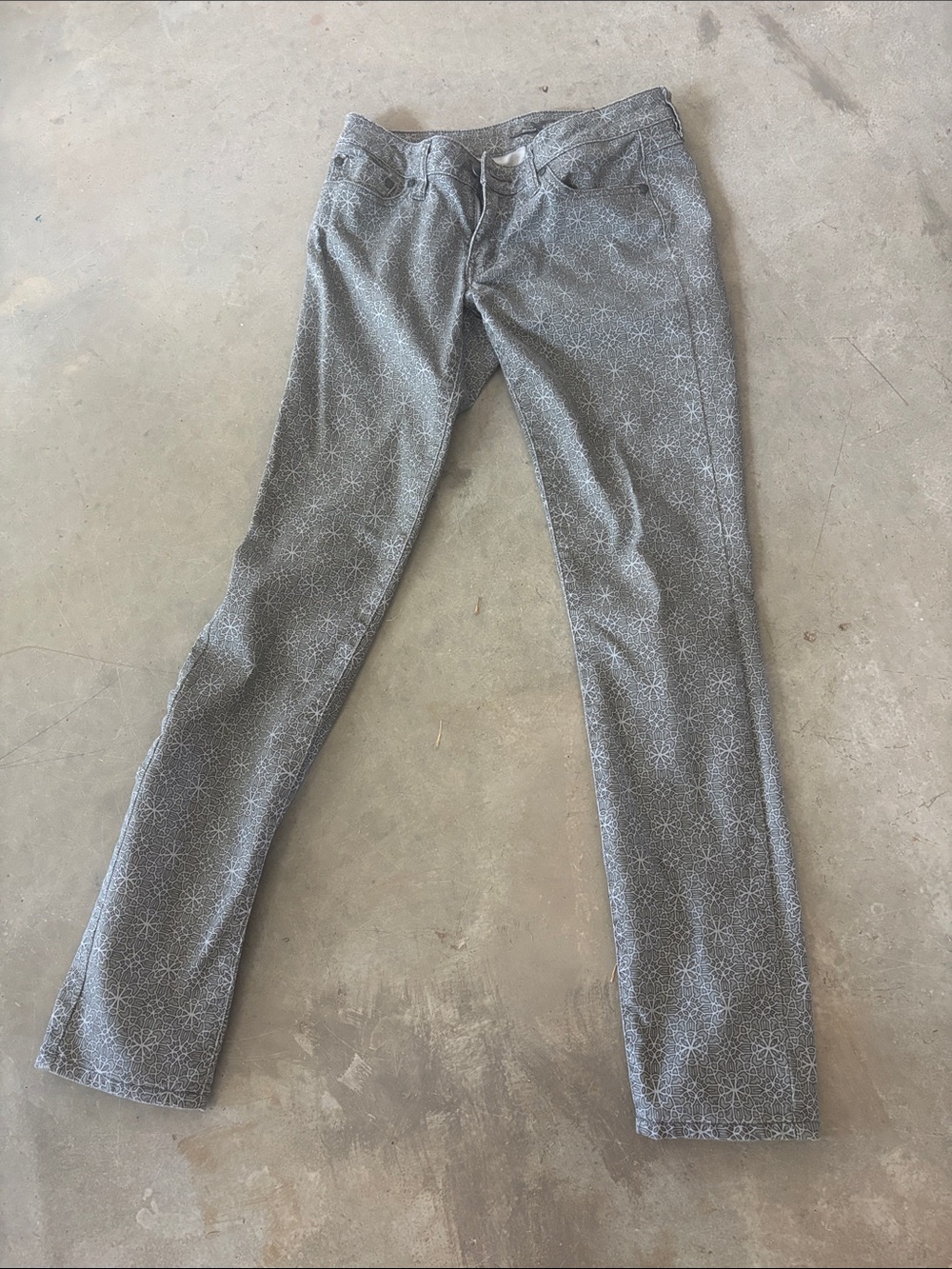 Women's Prana Gray Patterned Slim Jeans